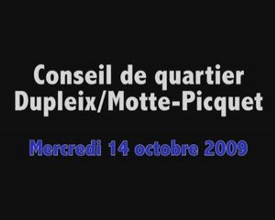 CQ Dupleix Motte-Picquet 14/10/09