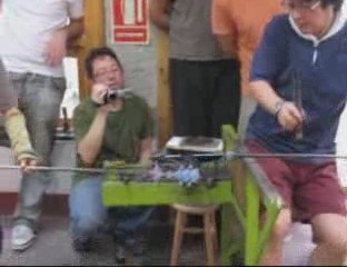Le tricot du verre: Kenji Ito demo Venitian glass in Spain