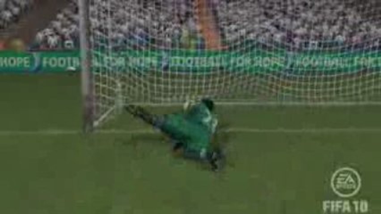 Mon but avec le Real Madrid sur coup franc (FIFA 10)