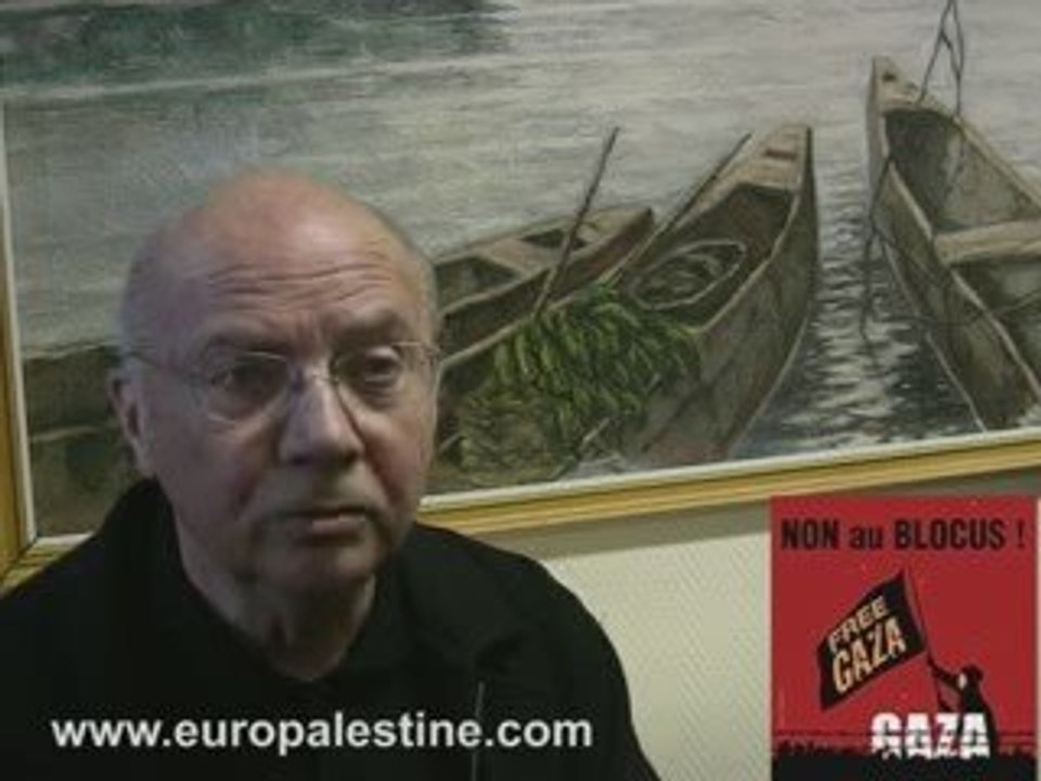 Mgr Jacques Gaillot participe à la Marche Pour Gaza