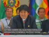 Presidente boliviano Evo Morales en Cumbre ALBA