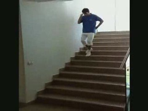 descendre les escaliers en glissant