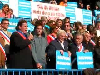 Discours de Sylvain Garel au stade Jean Bouin 18 oct 2009