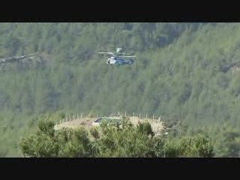 A Kamov Ka-32A  Helicopter in action at a bushfire in Turkey