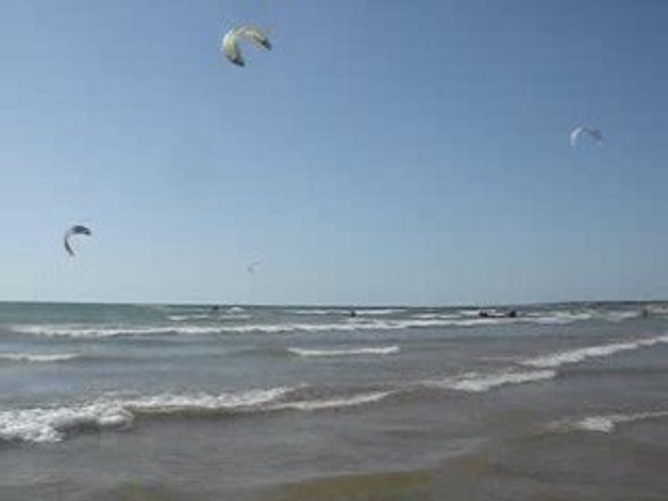 Zone Kitesurf Brétignolles marrée basse 12 noeuds Aout 09