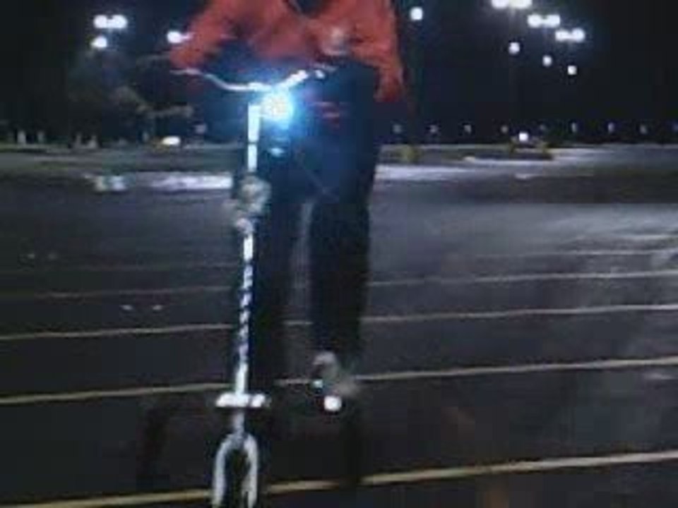 Trikkeing with my dog Woody Boneroni at night #2