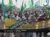 Protestation anti-américaines à Lahore , Pakistan