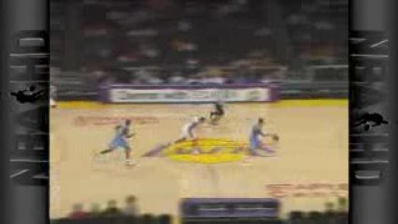 NBA Deron Williams snags the steal and gets the slam