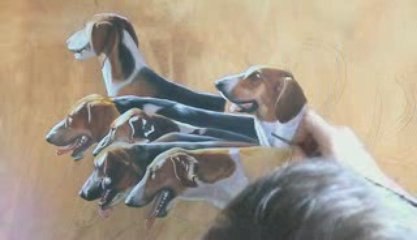 meute de poitevin peinture à l'huile