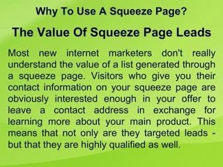 Why To Use A Squeeze Page?