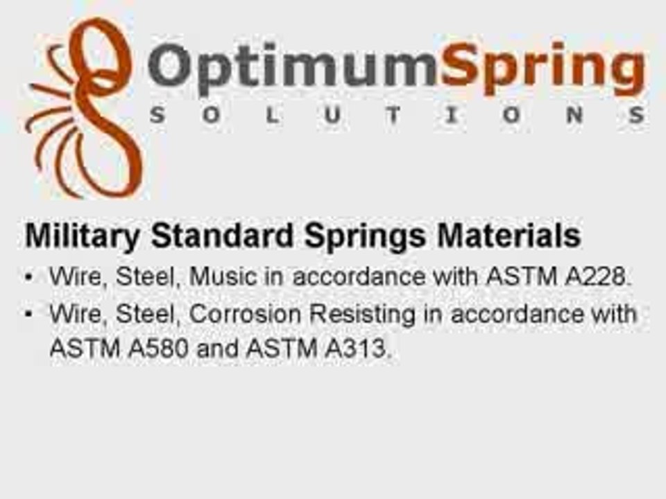 Military Spec Spring Manufacturer Video