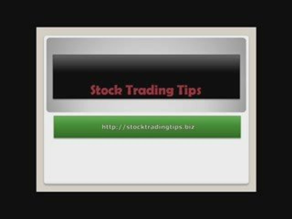 Stock Trading Tips