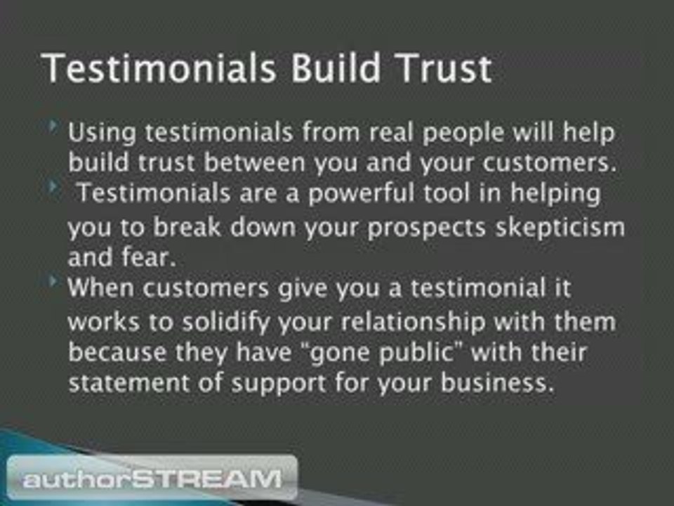 Marketing With Customer Testimonials