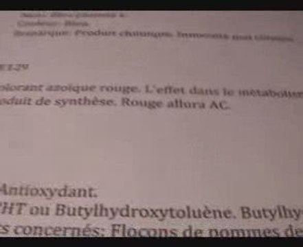 LLP Additifs alimentaires poisons Chewing gums