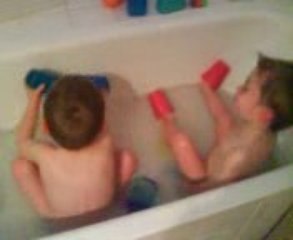 Le bain : on s'éclate
