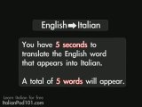 Learn Italian - Italian Video Vocabulary Newbie lesson #9