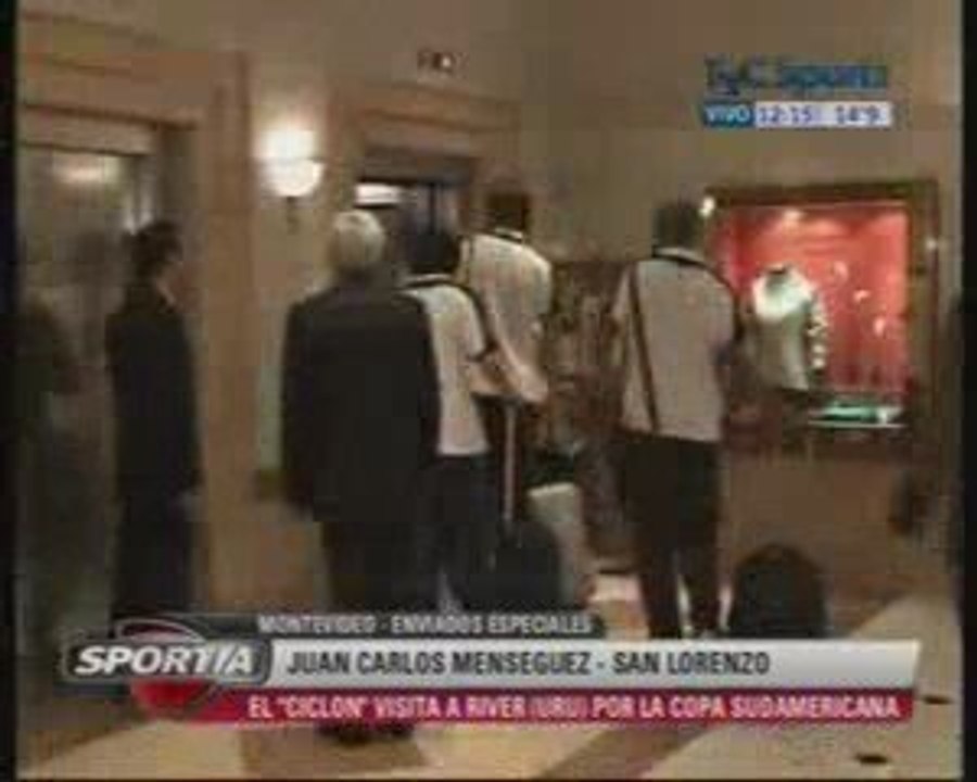 San Lorenzo ya esta en Montevideo