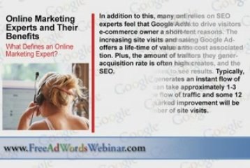 Online Marketing Expert - What Defines an Expert?