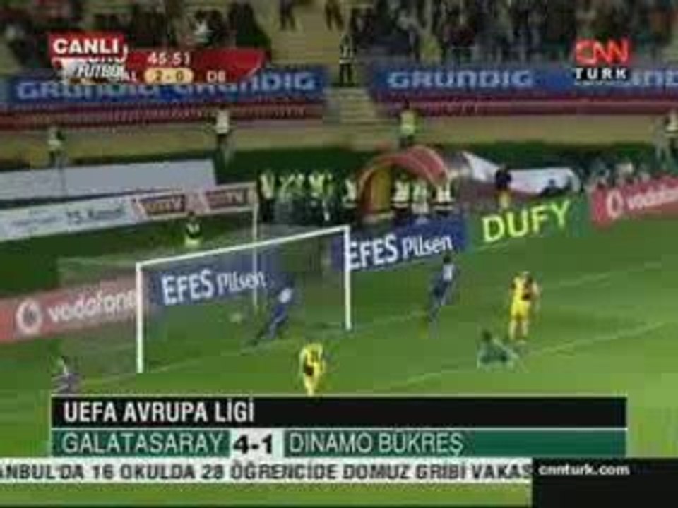 Galatasaray 4 Dinamo Bükreş 1 maçın golleri