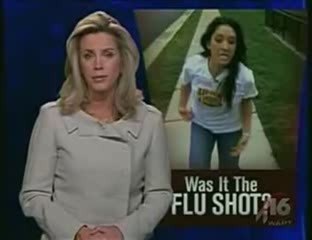 Girl Gets Swine Flu Shot & Now Can Only Walk Backwards!