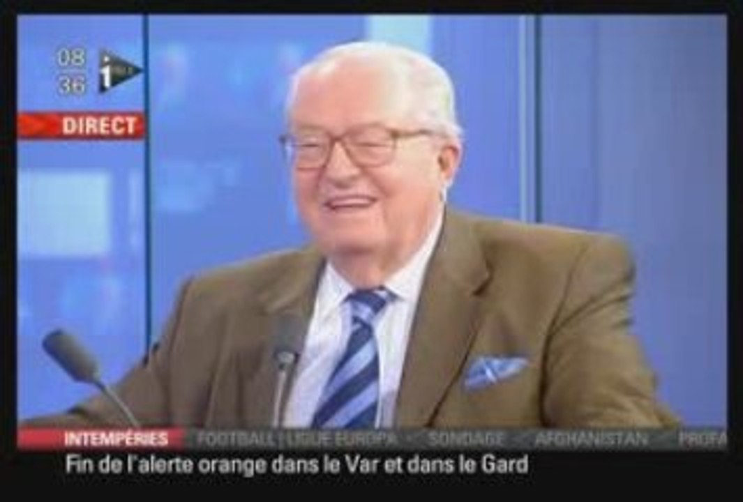 i>TELE - Jean-Marie Le Pen invité de Laurent Bazin