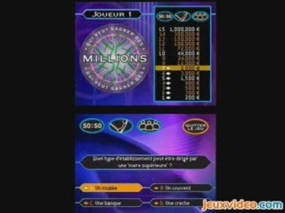 Qui veut gagner des millions ? - nintendo ds