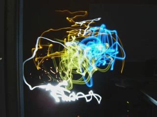 Light painting à la cyber-base de Lembeye, par Corentin