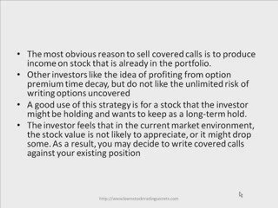 Learn Stock Trading - Covered Call Options