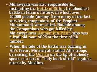 Muawyah  Ibn Abi Sufyan in the Eyes of sunnis & shia