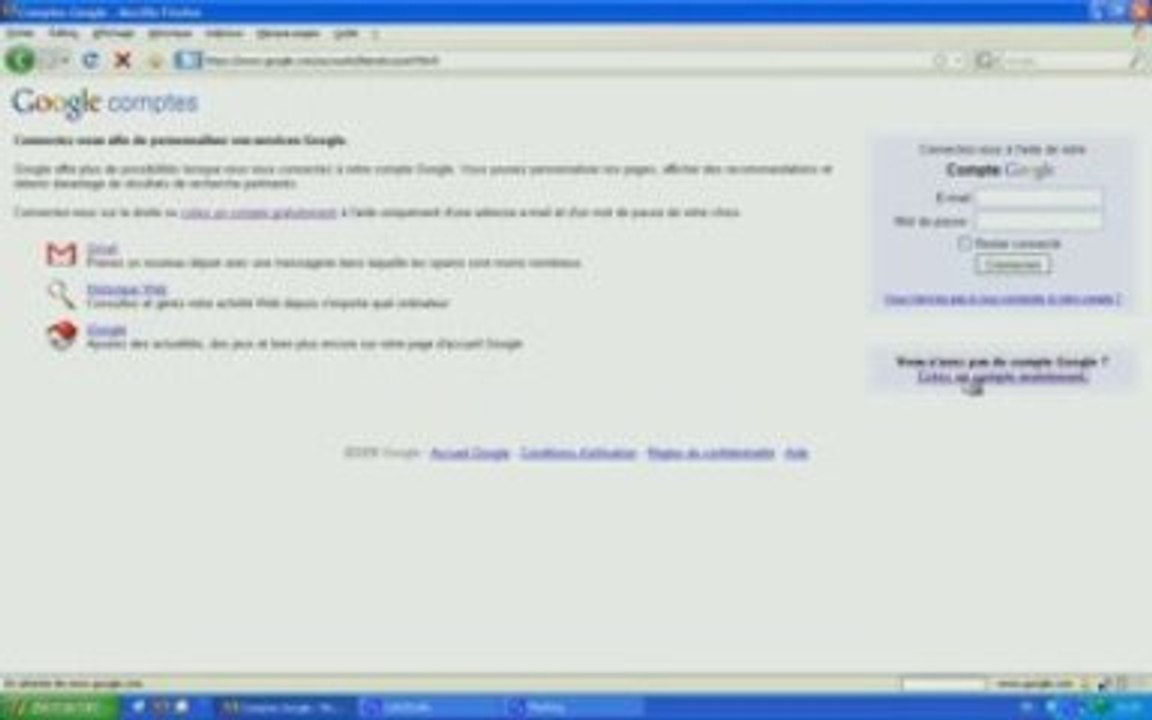 Créer un compte Google