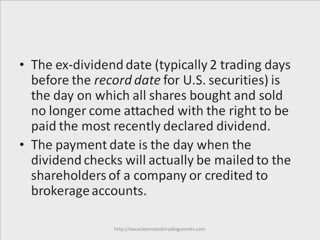 Learn Stock Trading - Dividends