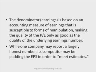 Learn Stock Trading - PE Ratio
