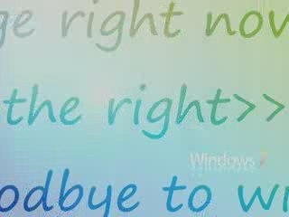 Window seven 7 instead of Windows Vista and XP