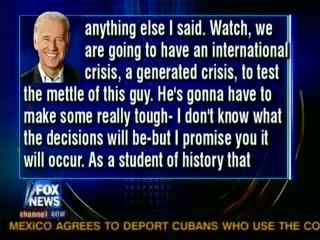 Biden  Obama will be tested in the first 6 months