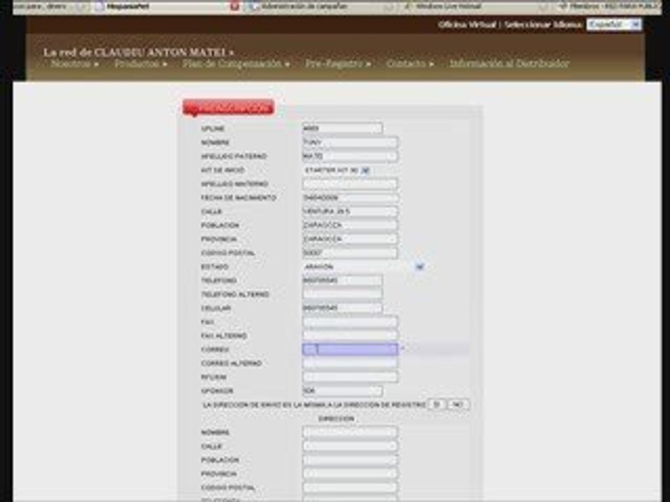 Video de cum te poti registra in Hispanianet