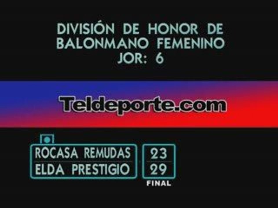 Rocasa 23 -  Elda Prestigio 29 Div Honor Balonmano Fem Jor 6