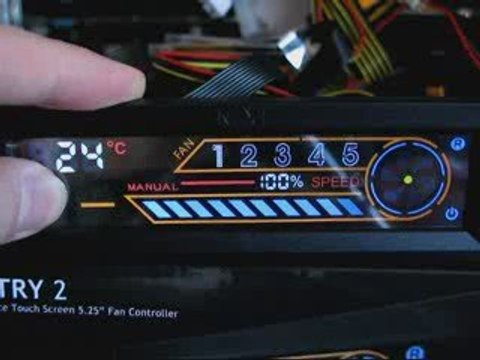 NZXT Sentry 2 Touch Screen LCD Fan Controller demo