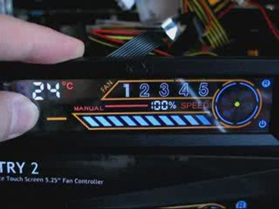 NZXT Sentry 2 Touch Screen LCD Fan Controller demo