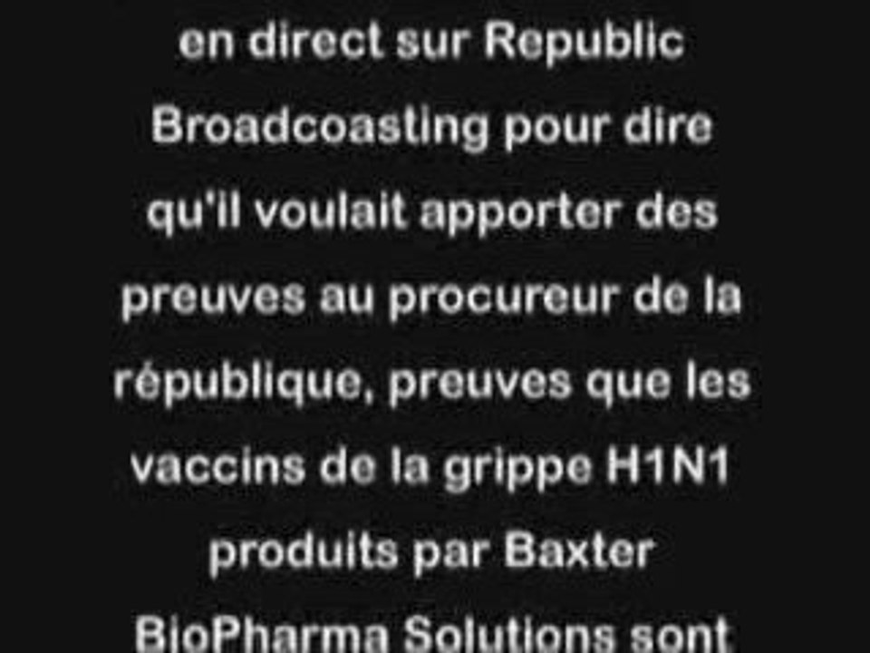 GRIPPE AH1N1 arrestation troublante