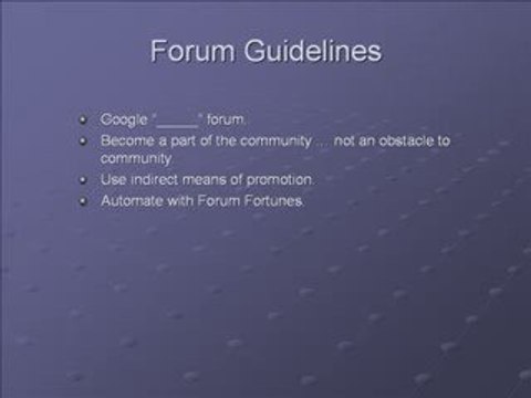 Using forums to Promote your Wordpress Blog