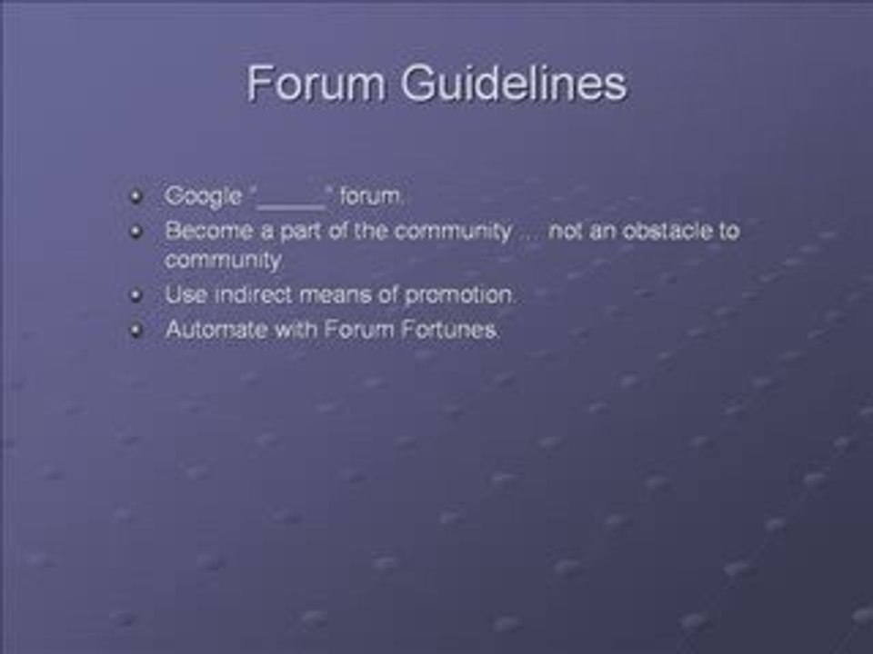 Using forums to Promote your Wordpress Blog