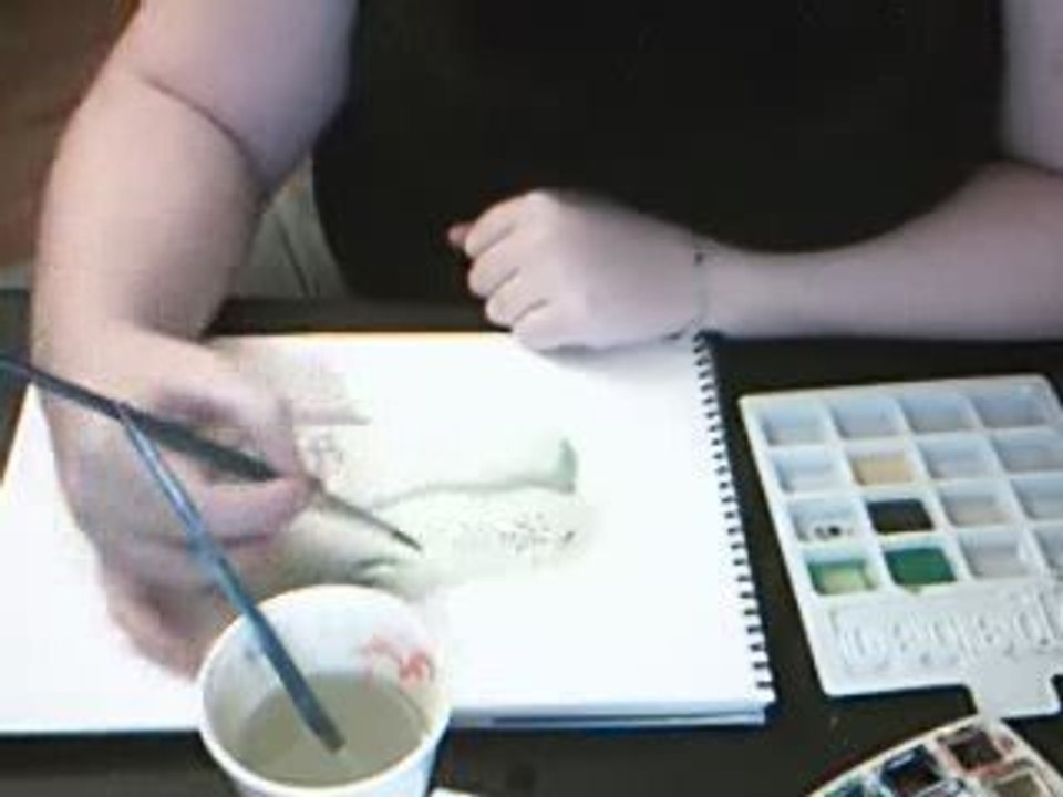 Peinture Dinosaure en Aquarelle