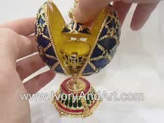 Trinket Box - Fabergé Egg in Fabergé Egg Blue