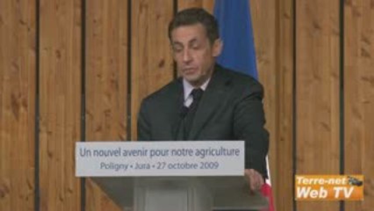 Nicolas Sarkozy : discours agricole à Poligny