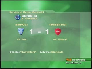 9° giornata Empoli - TRIESTINA 1-1 SI