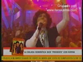 Karina - Volar durante su presentacion en PORTADAS