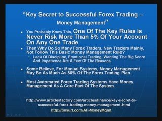 Secret To Successful Forex Trading - Money Management
