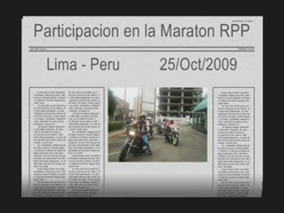 2009-10-25 Participacion en la Maraton RPP, Lima - Peru
