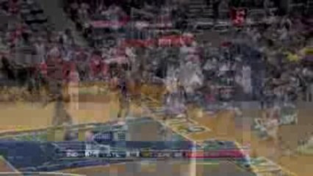 NBA Josh Smith steals the ball and runs the floor for the mo