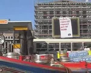 "Please, François Pinault, buy my work." Venise